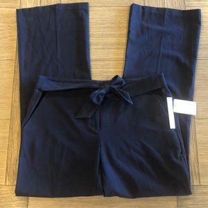 Joe B Navy tie waist wide leg trouser pants sz 13